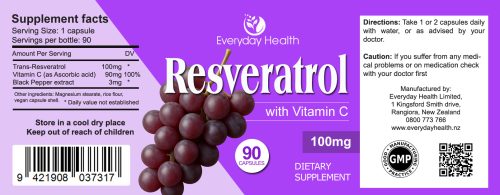 Resveratrol - 90 Capsules 100mg - Healthy Ageing - Image 2