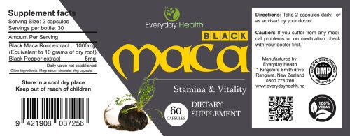 black maca label